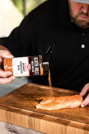 Heath Riles BBQ Honey Chipotle Rub - 453g (16 oz) - Heath Riles, Honey Chipotle, the bbq rub. Heath Riles by FireFly Barbecue
