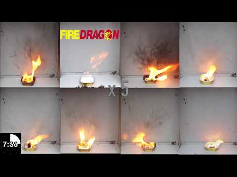 FireDragon Firelighter Safer Barbecue Fuel Gel - 1l burn test showing consistent flame performance across multiple firelighter samples.