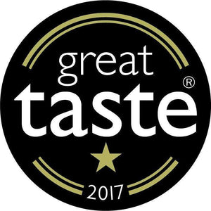 Great Taste Award 2017 badge for Kansas BBQ Rub - Sweet & Smoky. Recognized for exceptional flavor in gourmet seasonings.