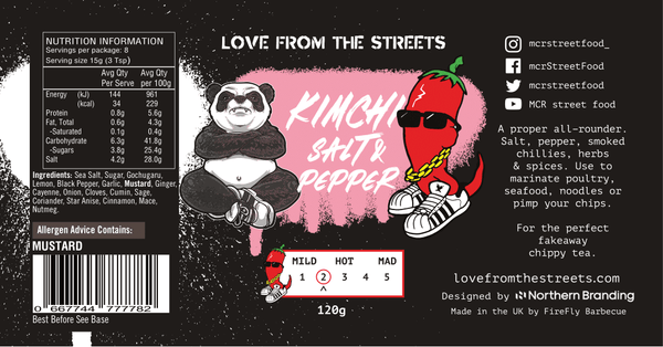 Kimchi salt pepper BBQ & street food spice rub - kimchi, lfts, lfts seasonings. Love From The Streets by FireFly Barbecue