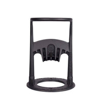 Black plastic log splitter with wood for kindling