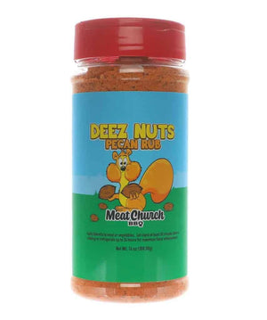 Meat Church ‘Deez Nuts Honey Pecan’ BBQ Rub – 340g (12 oz) - bbq rub, deez nuts, honey pecan. Meat Church by FireFly Barbecue