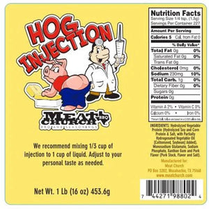 Meat Church ‘Hog’ Pork Injection – 453g (16 oz) - Hog Pork, injection, meat church. Meat Church by FireFly Barbecue