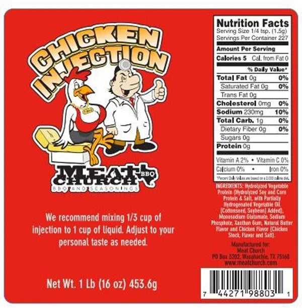 Meat Church ‘T-Birds’ Chicken Injection – 453g (16 oz) - chicken injection, injection, meat church. Meat Church by FireFly Barbecue