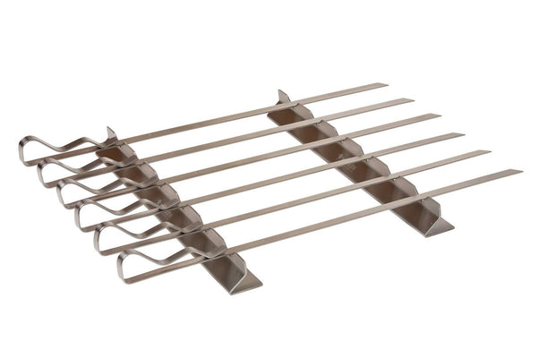 Monolith BBQ Kebab Skewers and Rack Set - bbq accessories, kebab, skewer. Monolith by FireFly Barbecue