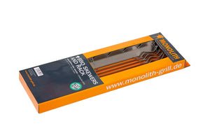 Monolith BBQ Kebab Skewers and Rack Set - bbq accessories, kebab, skewer. Monolith by FireFly Barbecue
