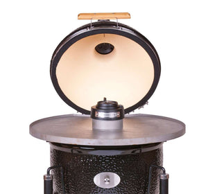 Monolith Fire Plate - Classic mounted on Monolith Classic grill, 5 mm steel plate with 740 mm diameter for outdoor cooking by FireFly Barbecue