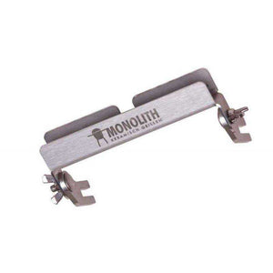 Stainless steel mounting bracket for Monolith Fish Plank - Beech, compatible with ceramic grills and dishwasher safe.