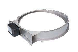 Monolith LeChef Rotisserie ring with motorized unit designed for kamado grills, ideal for roasting meats outdoors