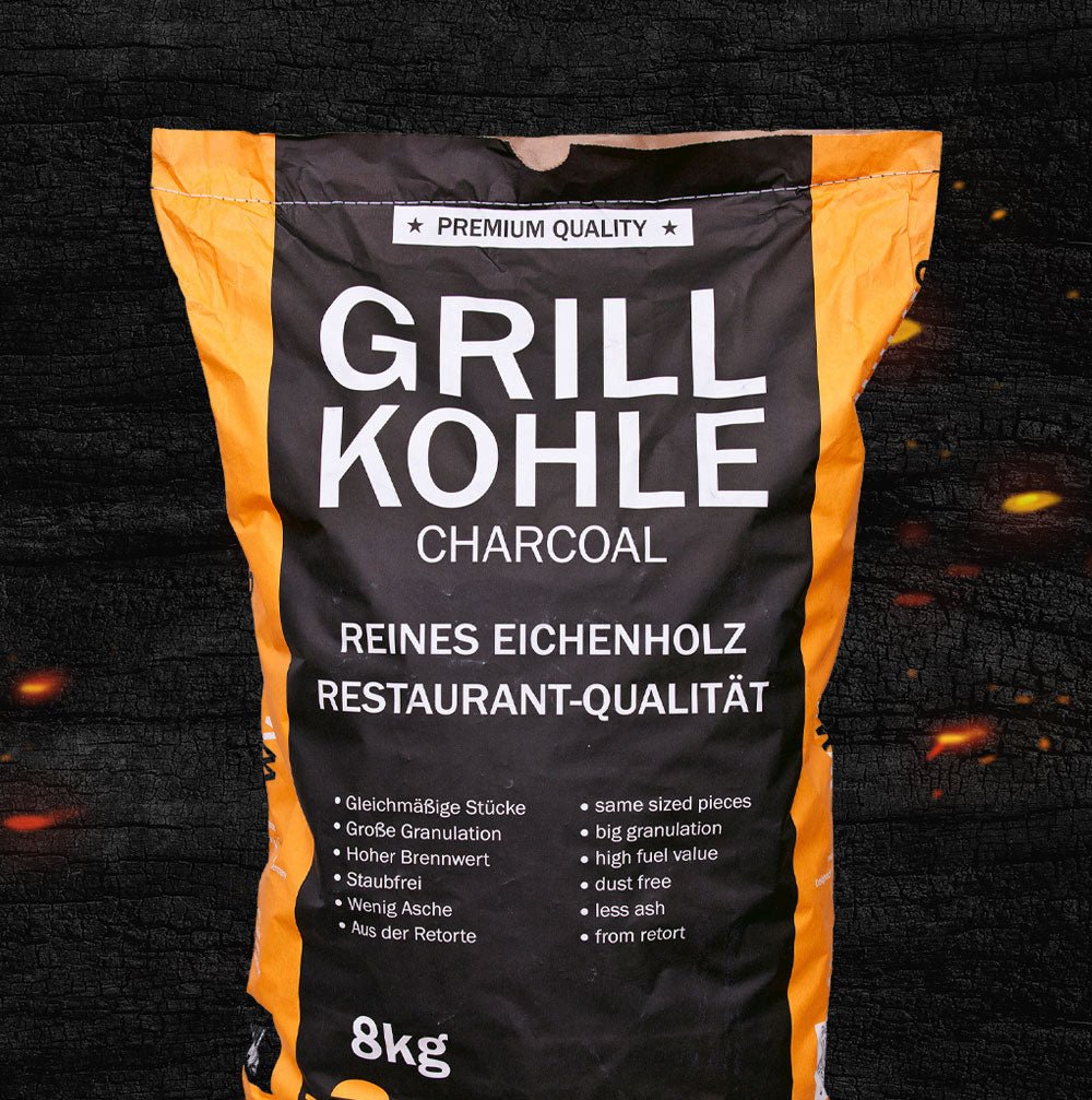 Bag of Monolith charcoal on black background