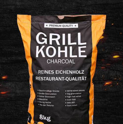 Bag of Monolith charcoal on black background