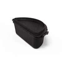 Black cast iron fire pot for outdoor grill
