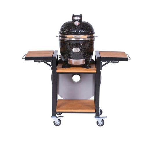 Monolith Trolley ICON outdoor grill cart with wood tables and storage