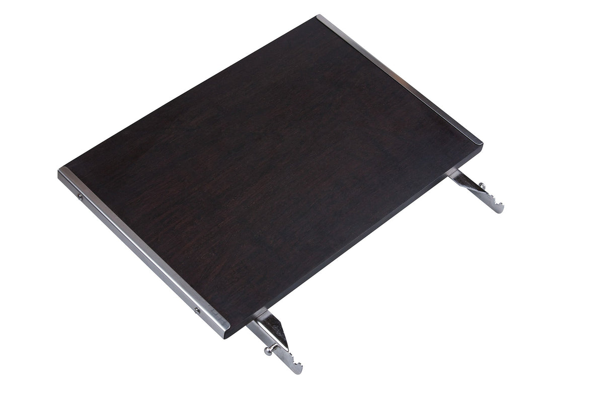 Dark bamboo side table for Pro Series 2.0 with metal support