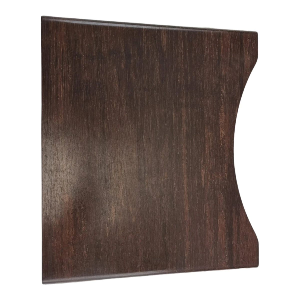 Dark wood Monolith AVANTGARDE side table with metal mounting brackets