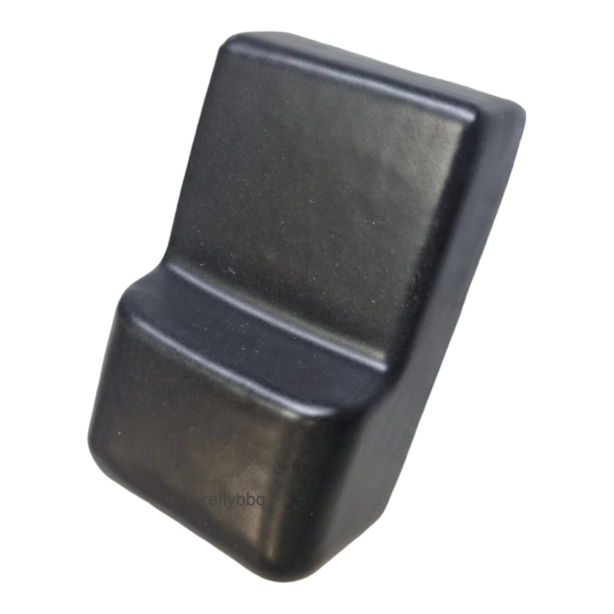 Close-up of black ceramic grill feet for outdoor cooking
