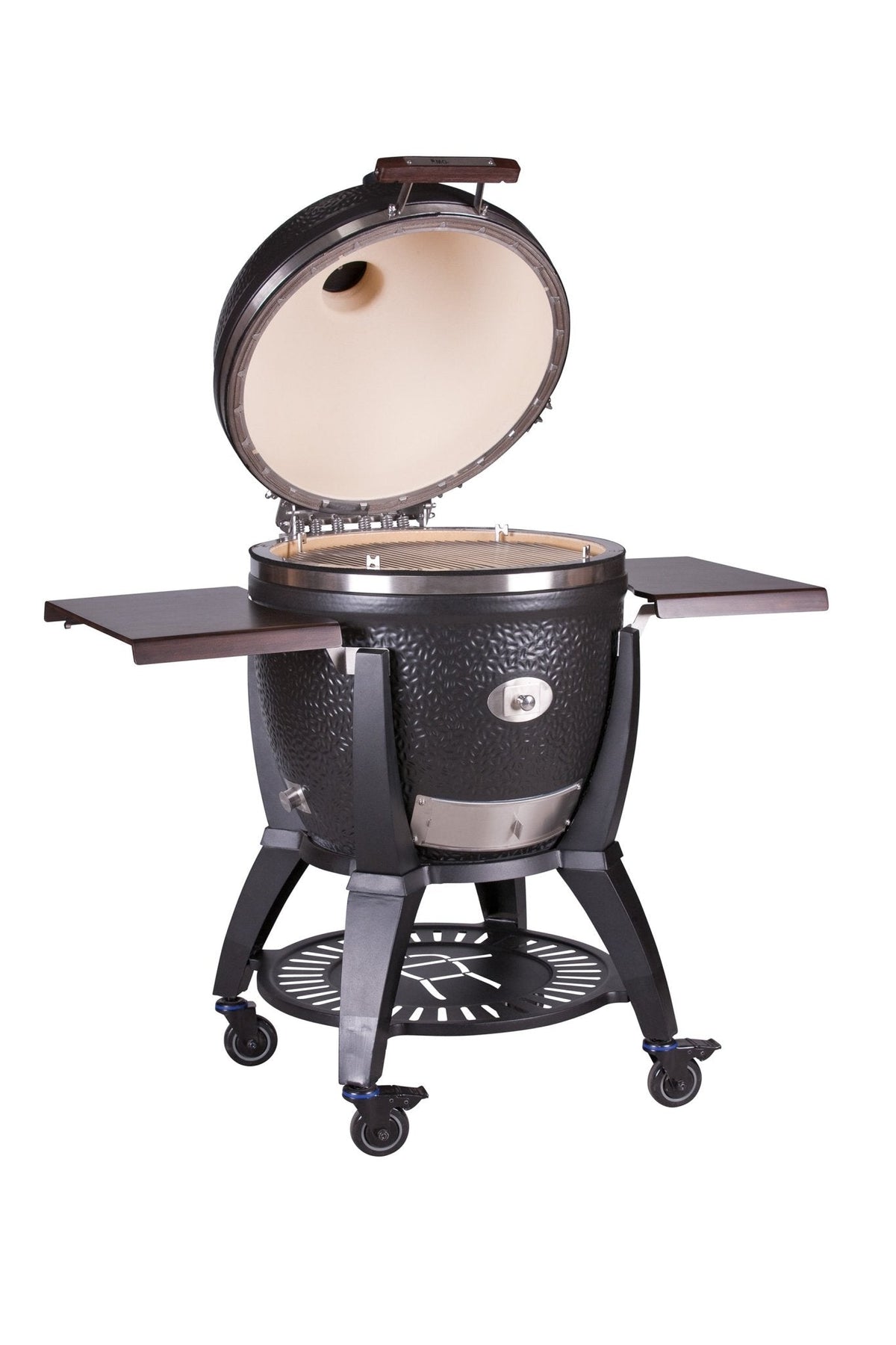 Open Monolith Avantgarde LeChef grill with food cooking