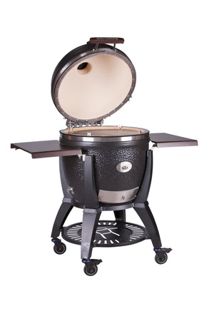 Open Monolith Avantgarde LeChef grill with food cooking