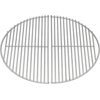Monolith grill grate set with two half-moon stainless steel grates for outdoor cooking