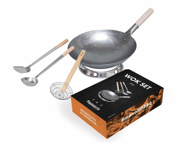 Monolith Wok Set - bbq accessories, classic, lechef. Monolith by FireFly Barbecue