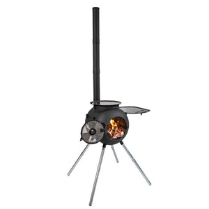 Ozpig Series 2 Portable Wood Fired BBQ Stove - camp cooking, camp fire, camp fire cooking. Ozpig by FireFly Barbecue