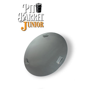 Pit Barrel Junior Ash Catcher by FireFly Barbecue, featuring durable stainless steel construction and clip-on design for charcoal baskets.