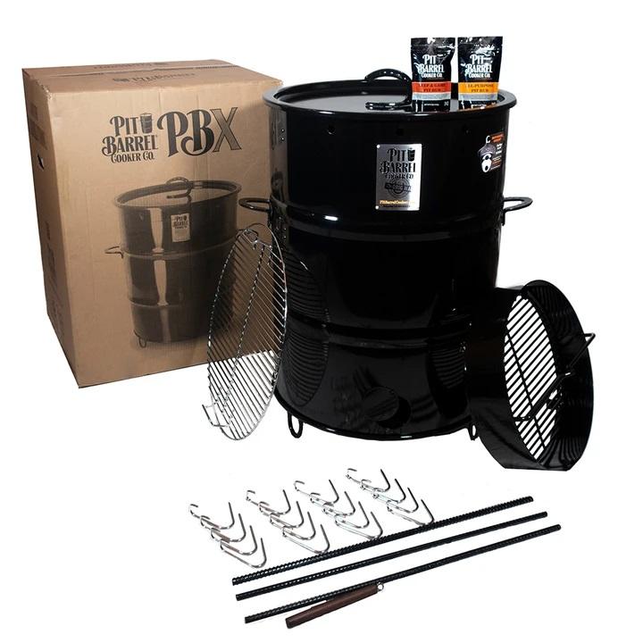 Pit Barrel PBX 22.5 Cooker with accessories for outdoor grilling