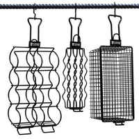 Hanging rack and grill grates for Pit Barrel outdoor grill