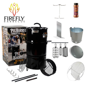 Pit Barrel Junior Choice Package - choice bundle, drum smoker, pit barrel. Pit Barrel Cooker by FireFly Barbecue