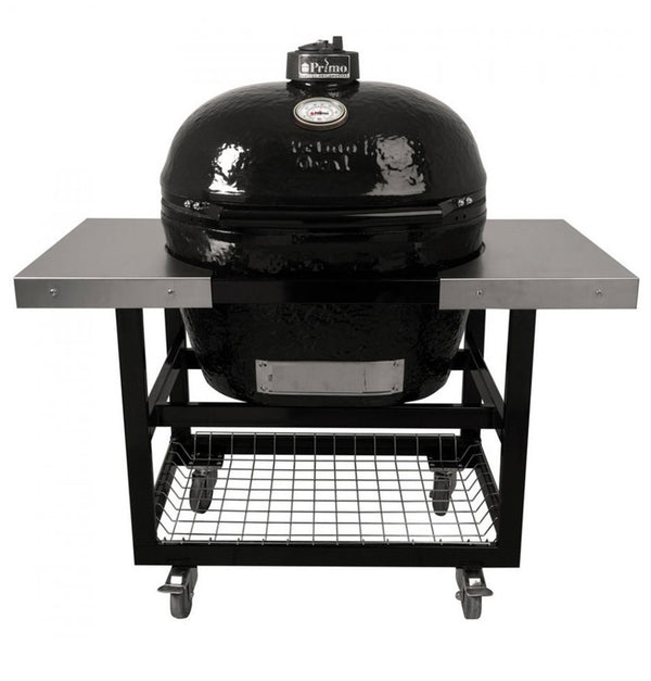 Primo Cart With Stainless Steel Side Shelves - bbq cart, cart, jr200. Primo Ceramic Grills by FireFly Barbecue