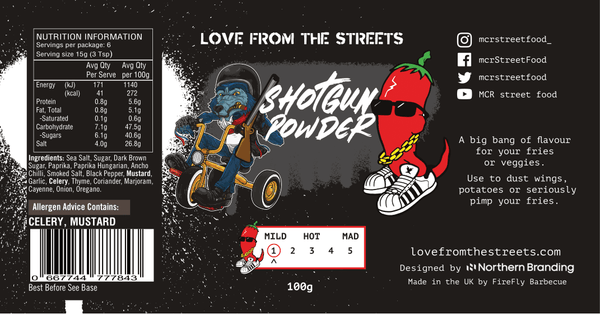 Shotgun powder BBQ & food spice - lfts, lfts seasonings, love from the streets. Love From The Streets by FireFly Barbecue
