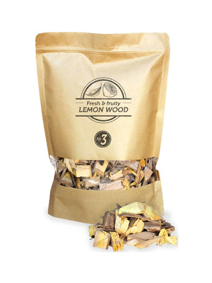 Smokey Olive Wood Nº3, 1.7L Lemon Wood Smoking Chips - bbq chips, bbq wood, bbq wood chips. Smokey Olive Wood by FireFly Barbecue