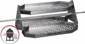 Spit on Fire Rotisserie Carousel kit - basket, carousel, jr200. Primo Ceramic Grills by FireFly Barbecue