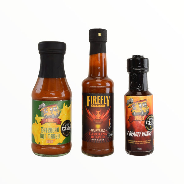 Ultimate HOT Rub & Sauce Box - BBQ Set, carolina reaper, carolina reaper chilli. FireFly Barbecue by FireFly Barbecue