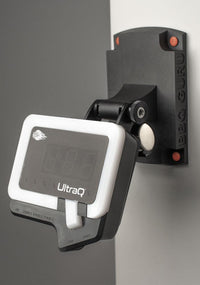 Wall-mounted UltraQ BBQ Guru controller with white LED ring, offering flexible installation for smart BBQ temperature management.